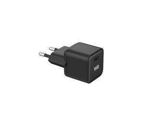 Chargeur secteur WE GaN 1 Port USB-C : 5V/3A, 9V/2.22A, 12V/1.67A, 20W, Compatible Power Delivery 3.0, format mini, coloris noir