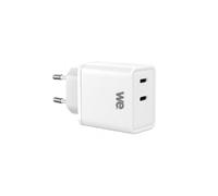 WE Connect Chargeur secteur GaN 2 ports USB‑C 45W Coloris Blanc