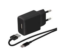 Wefix Chargeur secteur CVOY+CBL MUSB 1 m Noir + câble Micro USB