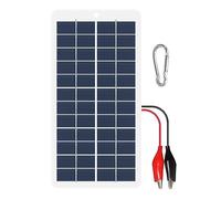 Chargeur Solaire 15W Panneau Solaire Portable Chargeur de Batterie 12V Panneau Solaire for lumières de Jardin Voyage en Plein air, avec Pince de Batterie