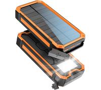 Chargeur Solaire 20000mAh PD20W Batterie Externe Solar Power Bank Chargeur Portable USB C Charge Rapide Compatible avec Téléphone Tablette