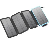 Chargeur Solaire 25000mah, Solaire Batterie Externe Avec Double Sortie Usb 3,0a Et 4 Panneaux Solaires Pliables Chargeur Portable Pour Smartphone, Tablette, Camping Et Plus (Orange)