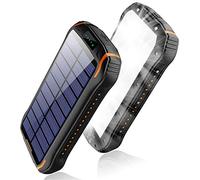 Chargeur Solaire 26800Mah, Chargeur de Batterie Solaire Portable, Batterie Externe, Chargeur de téléphone, Banque d’Alimentation, Orange