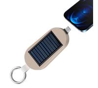 Chargeur solaire 3000 mAh | Mini banque d'énergie avec lampe torche LED | Porte-clés portable type C Chargeur solaire Powered | Batterie solaire compacte idéale pour les voyages, les urgences, la