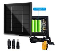 Chargeur solaire 4W avec sortie 5V/12V pour caméra de chasse solaire Mesh Esp32 LoRa, alimentation avec port Micro USB et câble Type-C de 2 m USB NO BATTERY