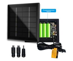 Chargeur solaire 4W avec sortie 5V/12V pour caméra de chasse solaire Mesh Esp32 LoRa, alimentation avec port Micro USB et câble Type-C de 2 m TYPE C NO BATTERY