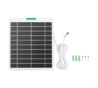 Chargeur solaire 5 W pour sonnette vidéo Ring - Panneau haute efficacité avec câble pour modèles 2 3 4 Plus - Résistant aux intempéries pour alimentation extérieure - Noir (blanc)