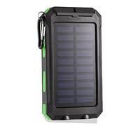 Chargeur Solaire 50 000 Mah, Chargeur de Batterie Solaire Portable, Batterie Externe, Chargeur de téléphone, Banque d’Alimentation avec Lampe de Poche, Vert