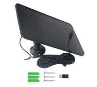 Chargeur solaire 6 W pour Ring et pour caméras clignotantes, panneau de charge monocristallin 5 V avec efficacité de 21,5 % et câble de 5 m pour sonnette de sécurité Eufy et Anker (noir)