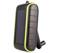 Chargeur solaire à manivelle - Batterie portable 8000 mAh - Avec cellule en polymère - Coque en ABS - Lumière LED - Charge d'urgence - 14 x 7,6 x 5,1 cm - Pour camping en plein air