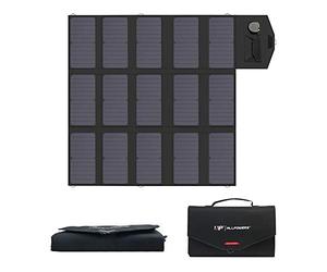 Chargeur Solaire ALLPOWERS Panneau Solaire Pliable de 100W (Double 5v USB avec Technologie i-Solar + Sortie 18v DC) Panneau Solaire Portable pour Ordinateur Portable, Tablette,Téléphone Portable
