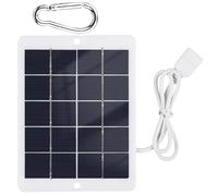 Chargeur solaire, banque d'énergie portable, charge rapide 5 W 5 V, sortie USB pour ventilateurs et design plus léger, source d'énergie extérieure, idéal pour le camping, la randonnée et les crises