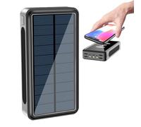 Chargeur solaire - Banque d'énergie solaire de 30 000 mAh, LED Camping Light | Batterie de téléphone durable, station de charge d'urgence en plein air, accessoire de chargeur rapide imperméable