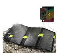 Chargeur Solaire Étanche 20W Double USB Pliable pour l'extérieur Noir