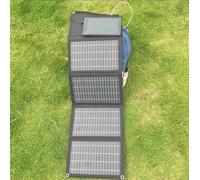 Chargeur solaire monocristallin 28 W, panneau solaire portable ultra fin à 4 volets avec charge rapide pour le camping, les téléphones et les aventures en plein air