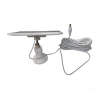 Chargeur solaire monocristallin 6 W avec câble de 5 m pour sonnette vidéo et caméras de surveillance, sortie 5 V, efficacité de 21,5 %, interface USB compatible avec les appareils Android (blanc)