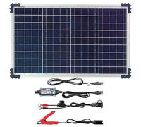 Chargeur solaire OptiMate Solar Duo 40W 12V - Chargeur solaire intelligent 6 étapes avec régulateur 3,3A pour auto, moto, bateau - AGM, GEL, STD et LiFePO4