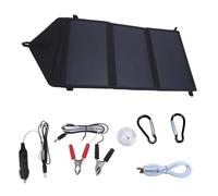 Chargeur solaire | Panneau générateur de batterie solaire portable pliable | 100 W double USB ordinateur portable smartphone tablette power bank pour pêche, voyage sur route