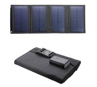 Chargeur Solaire Pliable 10w Usb, Panneau Noir Oxford Étanche