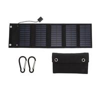 Chargeur solaire pliable pour alimentation de secours, chargeur portable à panneau solaire avec taux de conversion élevé et indicateur de charge