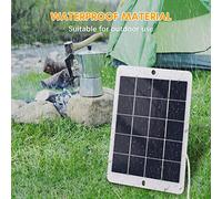 Chargeur solaire portable 3 W 5 V, panneau solaire étanche pour le camping avec prise USB pour charger les téléphones portables, mini ventilateurs, lumière LED, moniteur