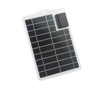Chargeur solaire portable 5 W avec sortie USB pour une utilisation en extérieur, cellules en polysilicium haute efficacité, panneau de charge solaire étanche et léger, compatible avec (blanc)