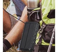 Chargeur Solaire Portable | Chargeur de Téléphone Portable avec Lampe Torche - Appareils Électroniques, Powerbank Pliable Imperméable pour Pêche Camping Voyage et Maison