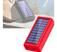 Chargeur Solaire Portable d'extérieur, 30000 mAh/50000 mAh/100000 mAh, étanche, avec éclairage LED, Deux Ports USB et entrée Type-C, for Le Camping, la randonnée et Les Voyages.(50000)