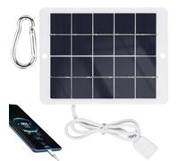 Chargeur solaire portable pour téléphone, panneaux solaires efficaces, chargeur rapide 5 W 5 V pour les ventilateurs de charge de camping, lumière LED, randonnée pédestre
