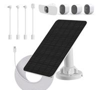 Chargeur solaire pour caméras Arlo avec 5 connecteurs de charge | Batterie intégrée de 4000 mAh. Compatible avec les caméras de projection sans fil Arlo Pro 6/6XL, 5S/4/3/2, Essential, Ultra