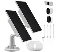 Chargeur solaire pour caméras Arlo avec 5 connecteurs de charge | Batterie intégrée de 4000 mAh. Compatible avec les caméras de projection sans fil Arlo Pro 6/6XL, 5S/4/3/2, Essential, Ultra