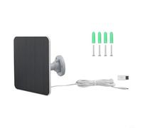 Chargeur solaire pour sonnette vidéo Ring 5 W avec protection contre les surcharges, câble connecteur fourche de 3 mètres et support mural réglable (blanc)