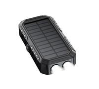 Chargeur solaire pour téléphone portable - Batterie externe avec lampe de poche - 20 000 mAh - Batterie externe - Câble intégré - SOS Strobe - Lampes de poche pour la maison