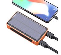 Chargeur Solaire pour Téléphone Portable - Chargeur Solaire Portable pour Smartphones,20000mAh Étanche avec Éclairage LED pour Voyage Camping Étudiants Adultes Adolescents
