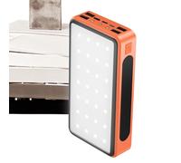 Chargeur solaire pour téléphones portables | Chargeur portable pour téléphone avec fonctionnement solaire - Prend en charge 4 appareils avec batterie 20 000 mAh étanche pour pique-nique, randonnée
