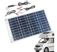 Chargeur solaire pour voitures | Kit de recharge de 25 - Panneau solaire - Pour véhicules camping-cars camions tondeuses bateaux moto tracteurs bateaux