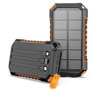 Chargeur Solaire Riapow Power Bank - 27000mAh Batterie Externe Solaire avec 3 Câbles USB C Chargeur Portable avec 3 Ports pour Smartphones, Tablette