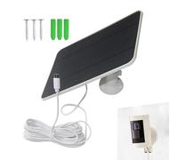 Chargeur Solaire Ring - Silicium Noir/Blanc, Banque d'alimentation à capteur Intelligent, Panneau de Type C 20 W | Parfaitement idéal pour Les terrasses et Les porches.