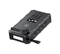 Chargeur solaire sans fil - Banque solaire pliable à charge rapide | Banque d'alimentation sans fil à manivelle avec lumière, fonction d'alarme SOS intégrée et boussole pour cyclistes, pêche