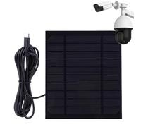 Chargeur solaire USB C - Panneau d'alimentation portable de 6 W, dispositif de charge de sortie de type C, convertisseur d'énergie extérieur durable pour systèmes de caméra, équipement de surveillance