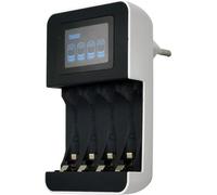 Chargeur Solight DN25 avec écran LCD, AC 230V, 450mA, 4 canaux, AA/AAA, contrôlé par microprocesseur