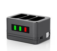 Chargeur/Station de Recharge à 3 emplacements, adapté aux sonnettes Ring et aux Batteries de caméras, avec écran LED, Compatible avec Les sonnettes vidéo 2/3/4/3Plus/Spotlight Cam/Peephole Cam