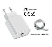 Chargeur - STRAßE TECH - 18W PD Type-C - Blanc - Compatible iPhone 11 Pro et 12 - Câble inclus