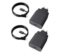 Chargeur Super Rapide 45W 2 Pack pour Samsung Galaxy S26 S25 S24 S23 S22 | pour Samsung Galaxy S21 S20 FE 5G, A55 A54 A53 A52, Note 20 10,Tab S8 S9, USB-C Prise Chargeur + 1.8M Type C Câble