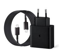 Chargeur Super Rapide USB-C 45 W, Type C Prise Secteur Rapide avec 2 m 5A Câble Type C pour Samsung Galaxy S25 S24 S23 S22 S21 S20 Ultra/Plus/FE, Note20, A72 A55 A54 A53, Tab S10+ S9 S8 S7 Ultra