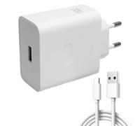 Chargeur SuperVooc 80W pour Real-me, One-Plus avec Câble USB-C 6A, Chargeur Rapide Adaptateur Secteur pour op Find X7 Ultra/X7/X6 X5/X4/X3 Neo, Reno12/11/10Pro à one-plus13/12/ GT Neo 3T/A98/A78