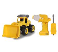 Chargeur sur pneus First RC Kit de 27 pièces avec visseuse sans fil - À partir de 3 ans, embrayage glissant, insert interchangeable, plastique robuste, pneus en caoutchouc, favorise la motricité fine