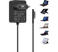 Chargeur Surface 24W 15V 1.6A, Adaptateur Secteur Compatible Avec Microsoft Surface Go/ 2/3, Surface Pro 3/4/5, Surface Laptop Core M3, Bloc D¿Alimentation Noir