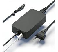 Chargeur Surface 65 W 15 V 4 A pour Microsoft Surface Pro 11/10/9/8/7/7+/6/5/4/3/X, Surface Laptop 7/6/5/4/3/2/1, Surface Go 4/3/2/1, Surface Book 3/2/1 Bloc d'alimentation avec port USB