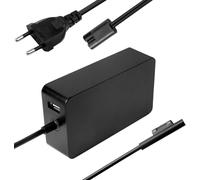 Chargeur Surface Pro, 15V 4A 65W Chargeur Microsoft Surface avec Port USB pour Microsoft Surface Pro 3/4/5/6/7/8/9/X Surface Laptop 1/2/3/4 Surface Go1/2/3 Surface Book 1/2/3